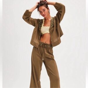 Free people sweet as roses lounge set size xs NWOT